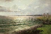 Walter Moras Stimmungsvolle Seelandschaft France oil painting artist